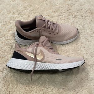NWOT Nike Revolution Rose Gold Shoes - Size 9